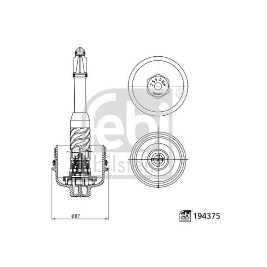 Febi Bilstein Cap, oil filter housing to suit Mercedes-Benz