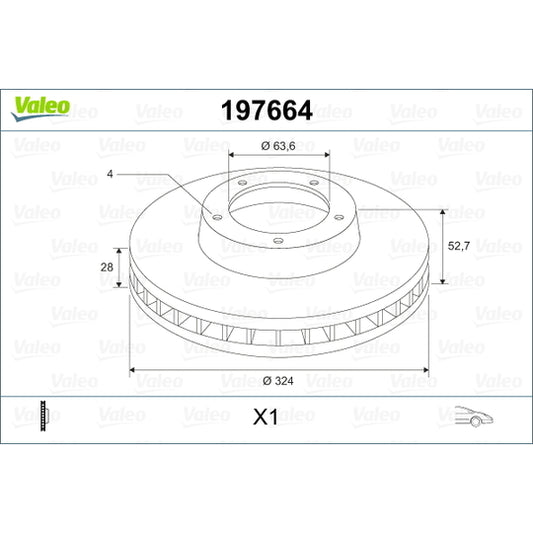 Valeo Brake Disc to suit Ford