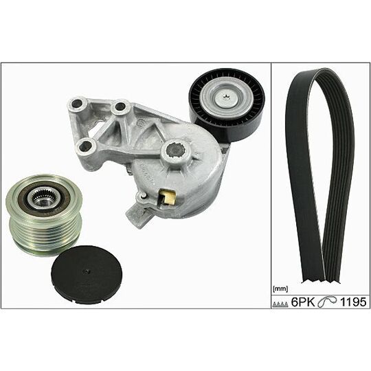 Hepu V-Ribbed Belt Set to suit Ford, Audi, VW