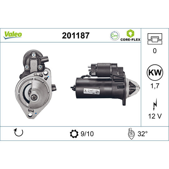 Valeo Starter to suit Opel, Vauxhall