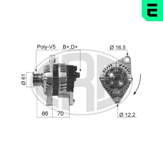 Era Alternator to suit Fiat