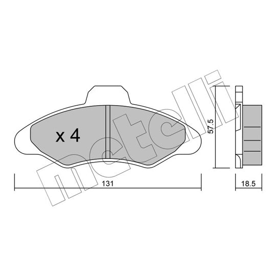 Metelli Brake Pad Set, disc brake to suit Ford