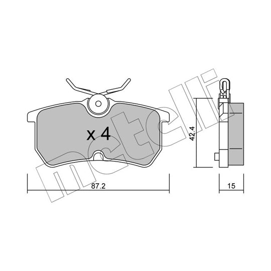 Metelli 22-0317-0 Brake Pad Set, disc brake to suit Ford