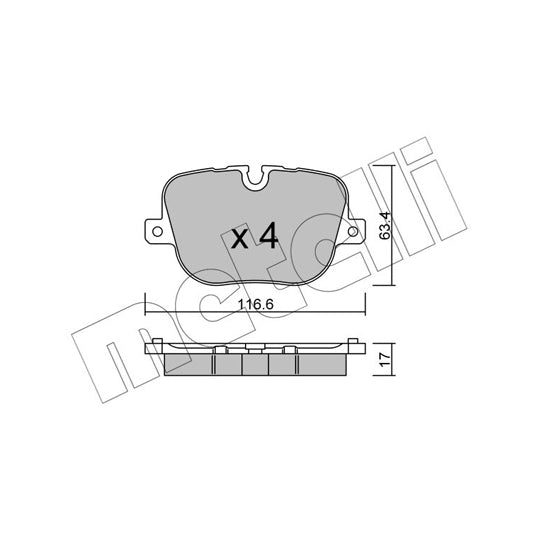 Metelli Brake Pad Set, disc brake to suit Land Rover