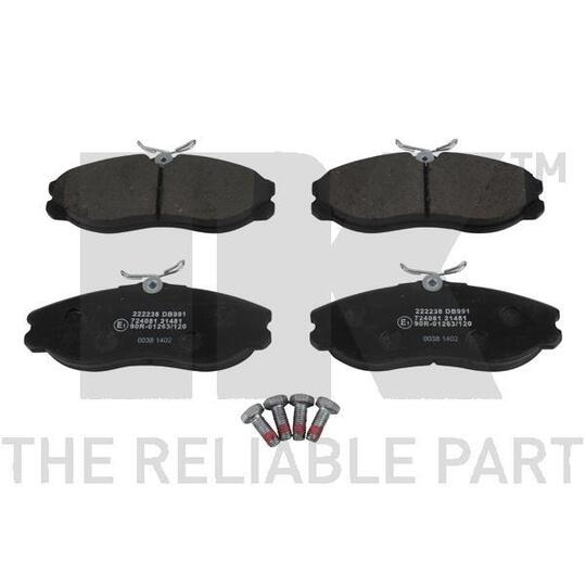 Nk Brake Pad Set, disc brake to suit Ford, Nissan