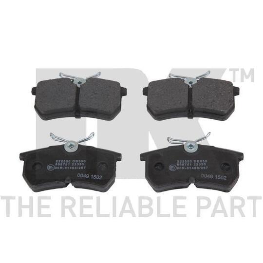 Nk 222550 Brake Pad Set, disc brake to suit Ford