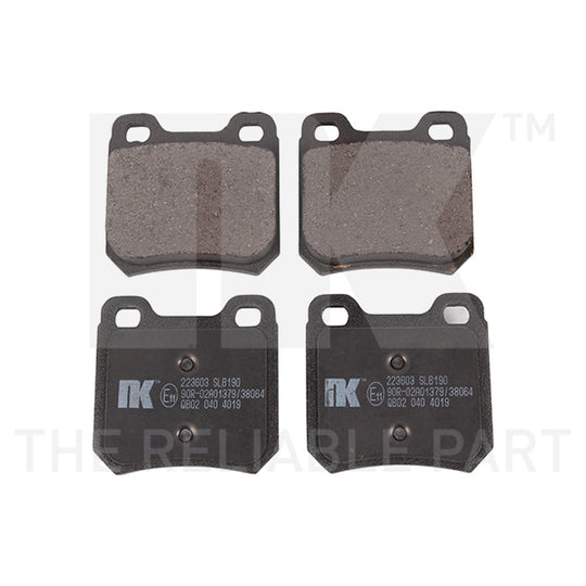 Nk Brake Pad Set, disc brake to suit Opel, Vauxhall