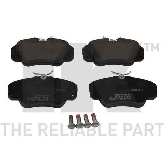Nk Brake Pad Set, disc brake to suit Opel, Vauxhall