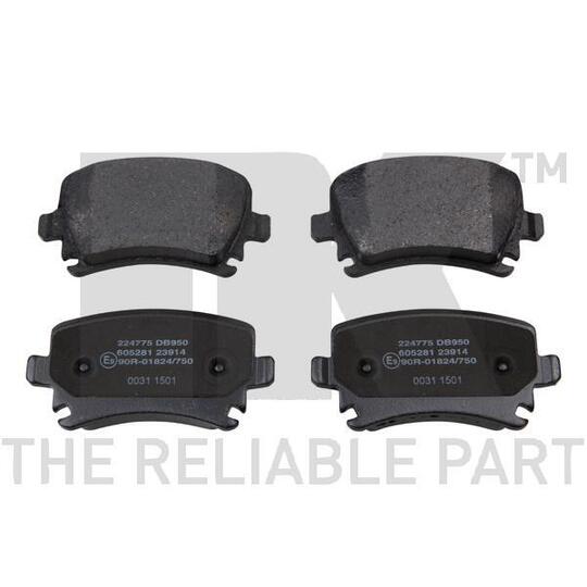Nk Brake Pad Set, disc brake to suit Audi, VW, Seat