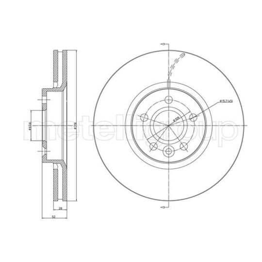 Metelli Brake Disc to suit Ford, Land Rover, Volvo