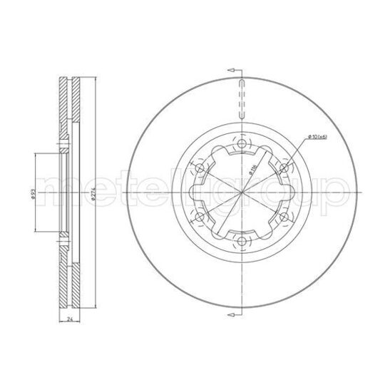 Metelli Brake Disc to suit Ford, Mazda