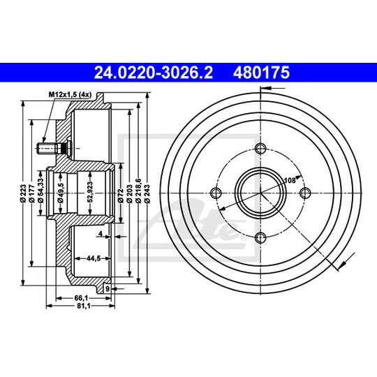 Fte Brake Drum to suit Ford