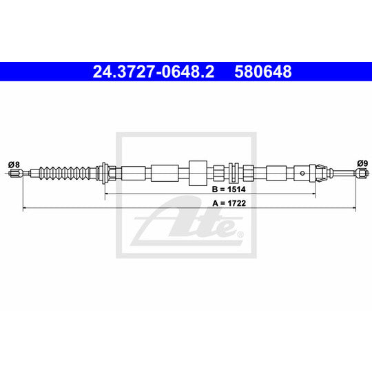 Fte Cable, parking brake to suit Ford
