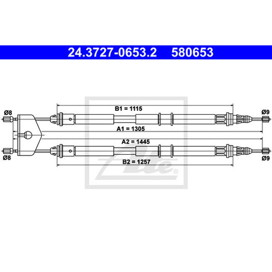 Ate Cable, parking brake to suit Ford, Mazda