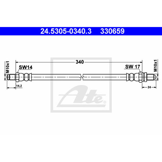 Ate Brake Hose to suit Ford