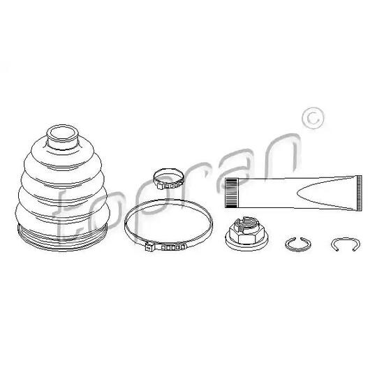Topran Bellow Set, drive shaft to suit Ford