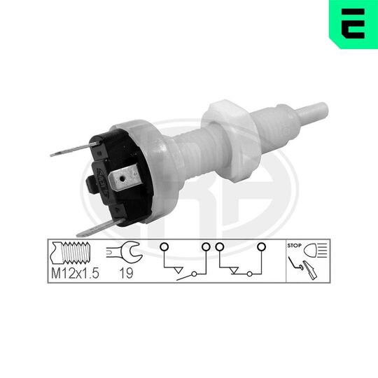 Era 330336 Brake Light Switch to suit Fiat