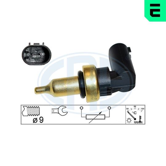 Era 330791 Sensor, coolant temperature to suit Mercedes-Benz, Chrysler, Infiniti