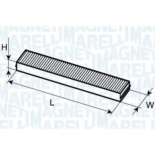 Magneti Marelli 350203061040 Filter, interior air to suit Opel, Vauxhall