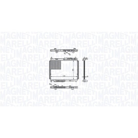 Magneti Marelli Radiator, engine cooling to suit Ford