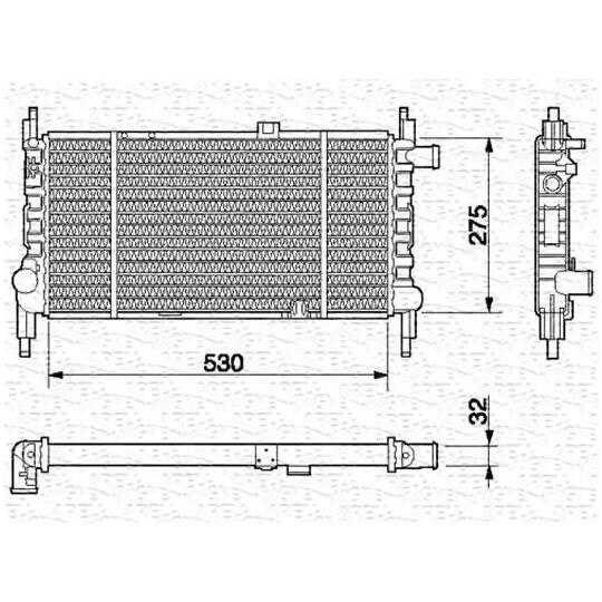 Magneti Marelli Radiator, engine cooling to suit Opel, Vauxhall