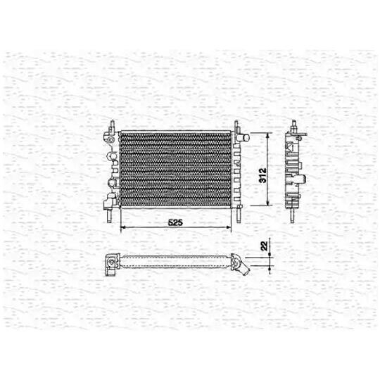Magneti Marelli Radiator, engine cooling to suit Opel, Vauxhall