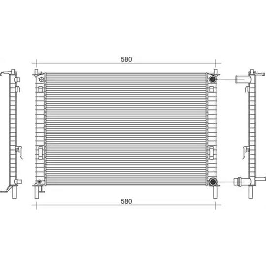 Magneti Marelli Radiator, engine cooling to suit Ford, Mazda