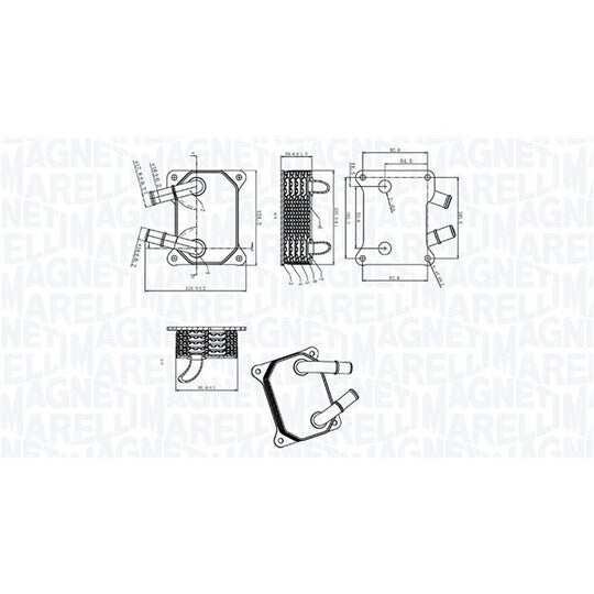 Magneti Marelli Oil Cooler, engine oil to suit Ford