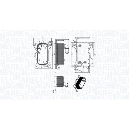 Magneti Marelli Oil Cooler, engine oil to suit Mercedes-Benz