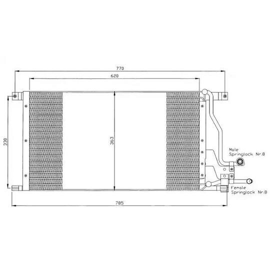 Nrf Condenser, air conditioning to suit Ford