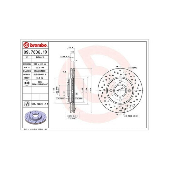 Magneti Marelli 360406026002 Brake Disc to suit Ford, Mazda