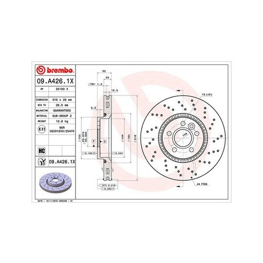 Magneti Marelli Brake Disc to suit Ford, Land Rover, Volvo