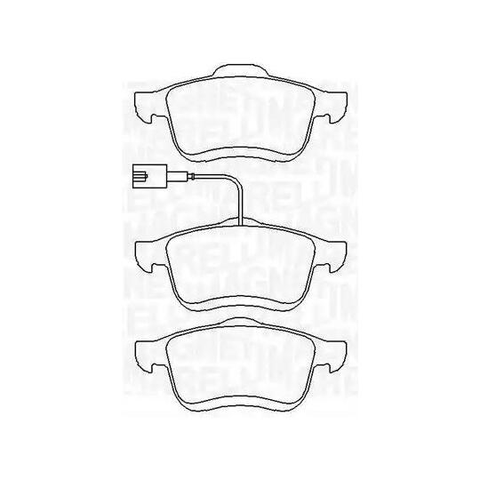 Magneti Marelli Brake Pad Set, disc brake to suit Fiat, Opel, Dodge