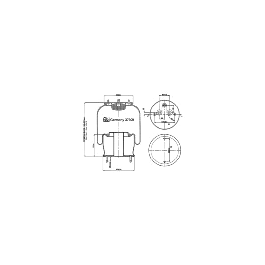 Febi Bilstein 37929 Boot, air suspension to suit Scania