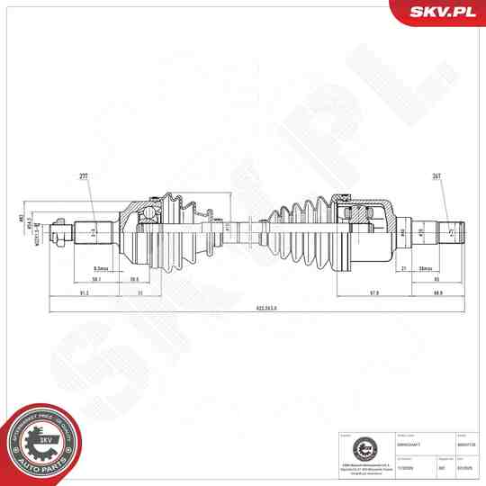 Esen Skv Drive Shaft to suit Ford, Jaguar