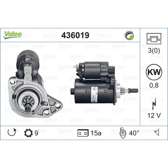 Valeo Starter to suit Audi, VW, Hitachi
