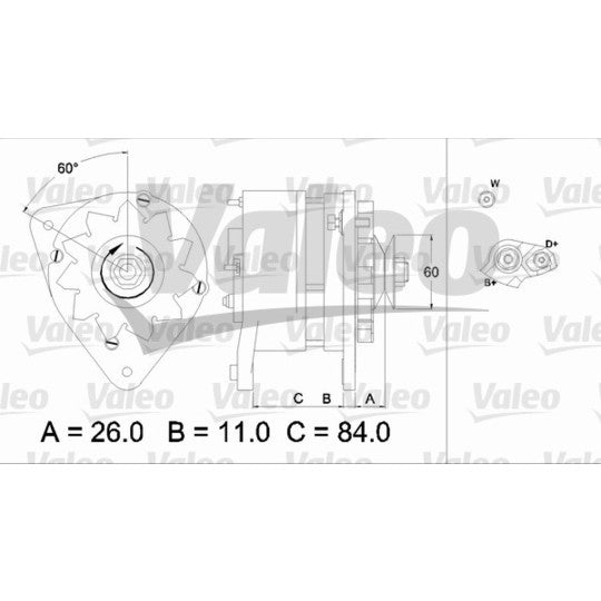 Valeo Alternator to suit Ford, Land Rover