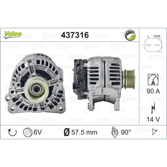 Valeo Alternator to suit Audi, VW, Seat