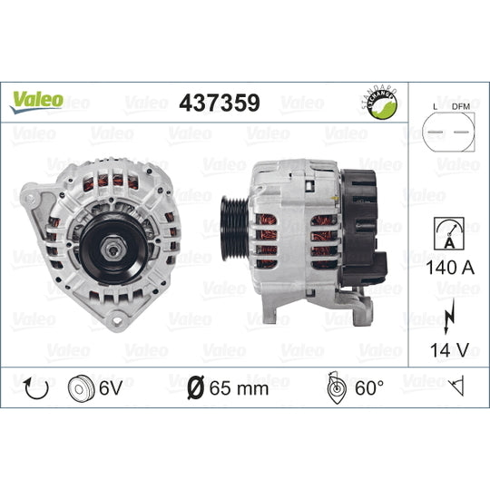 Valeo Alternator to suit Audi, VW, Skoda