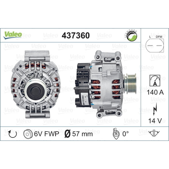 Valeo Alternator to suit Audi, VW, Seat