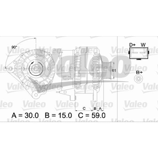 Valeo Alternator to suit Ford, VW, Mercedes-Benz