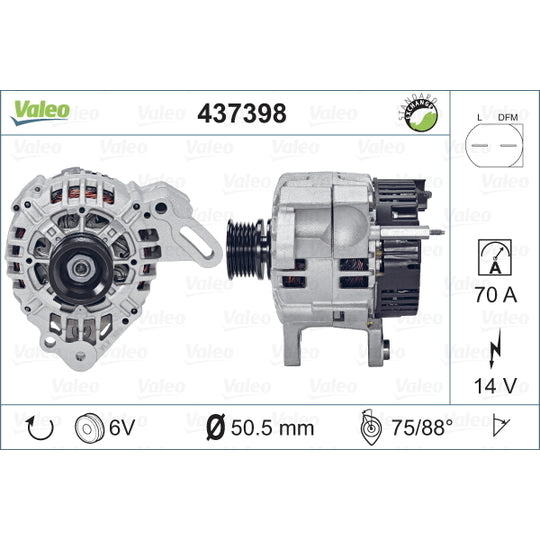 Valeo Alternator to suit VW, Seat, Skoda