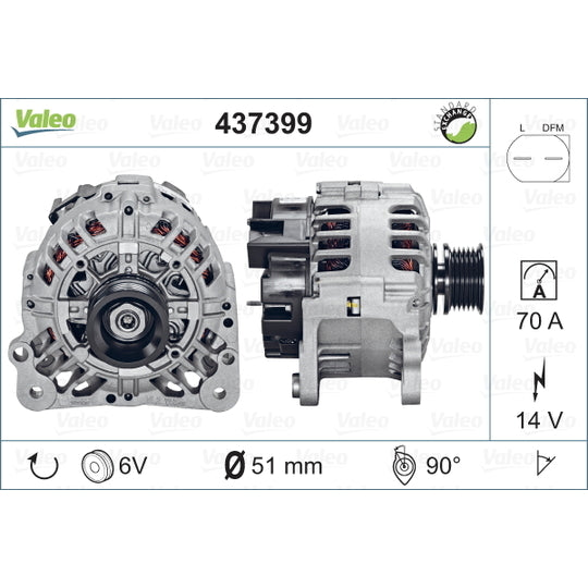 Valeo Alternator to suit Audi, VW, Seat