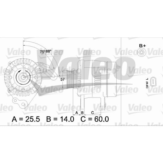 Valeo Alternator to suit Audi, VW, Seat
