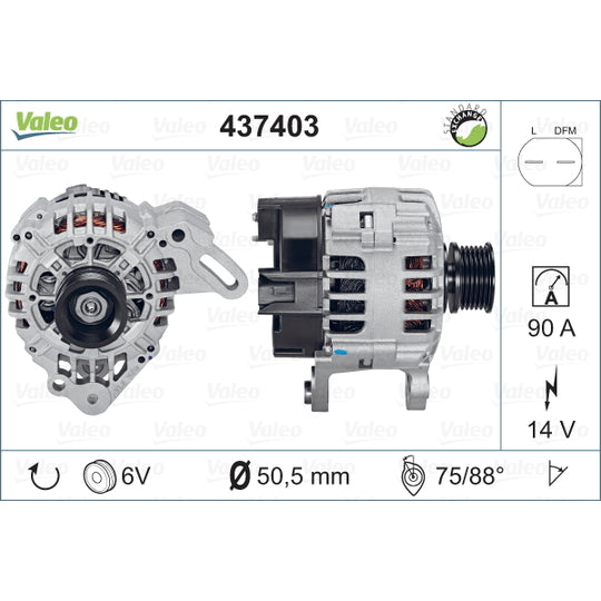 Valeo Alternator to suit Audi, VW, Seat
