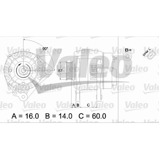 Valeo Alternator to suit VW, Seat, Skoda