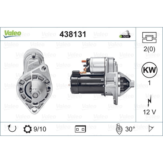 Valeo Starter to suit Chevrolet, Opel, Vauxhall