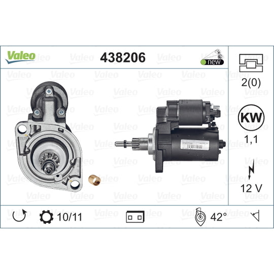 Valeo Starter to suit Ford, Audi, VW