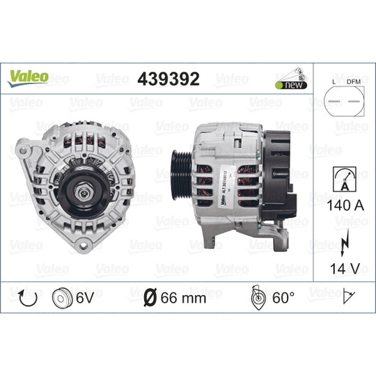 Valeo Alternator to suit Audi, VW, Skoda