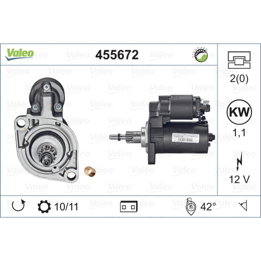 Valeo Starter to suit Ford, Audi, VW